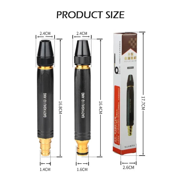 High Pressure Water Spray Nozzle for Garden, Car Wash & Cleaning