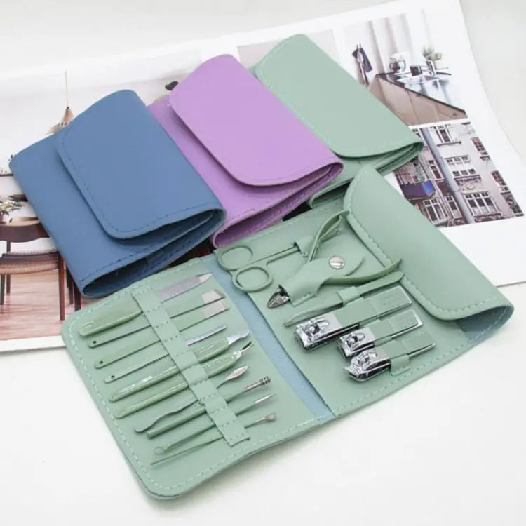 18-in-1 Professional Manicure & Pedicure Nail Care Kit with Travel Case