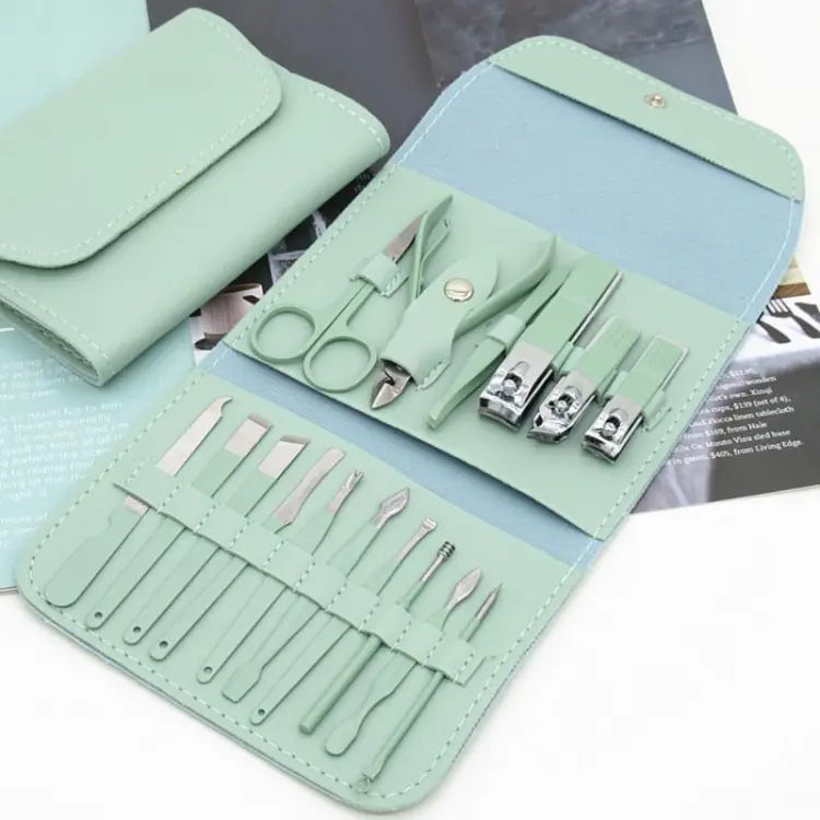 18-in-1 Professional Manicure & Pedicure Nail Care Kit with Travel Case