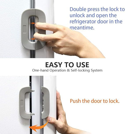 Child Safety Refrigerator Lock | Adhesive Fridge Door Lock for Kids