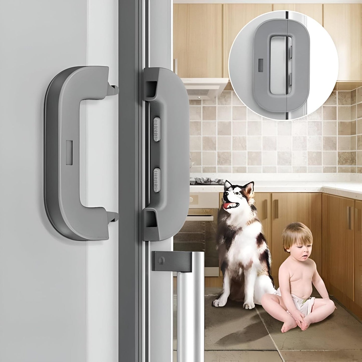 Child Safety Refrigerator Lock | Adhesive Fridge Door Lock for Kids