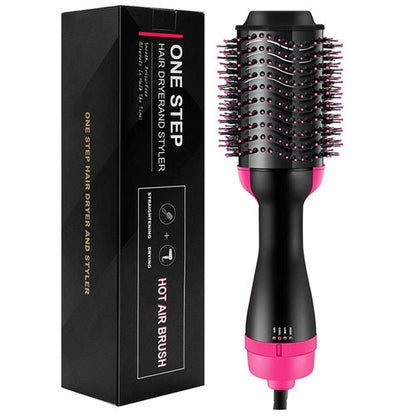2-in-1 Hot Air Brush Hair Dryer & Volumizer | Electric Hair Styling Brush