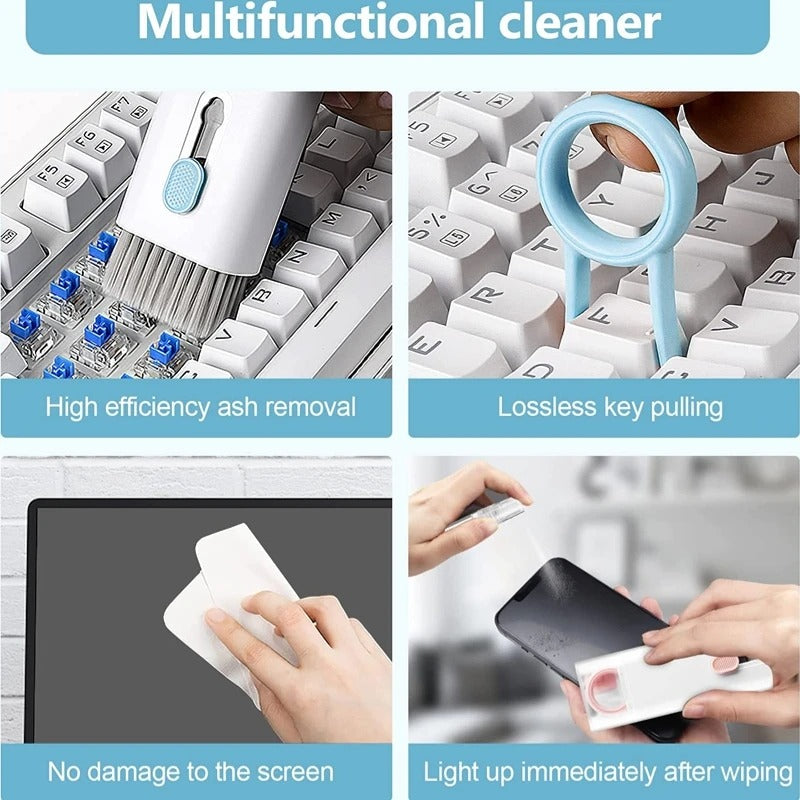 7-in-1 Multi-Function Keyboard Cleaning Kit – Laptop, Earbuds & Electronics Cleaning Brush Set