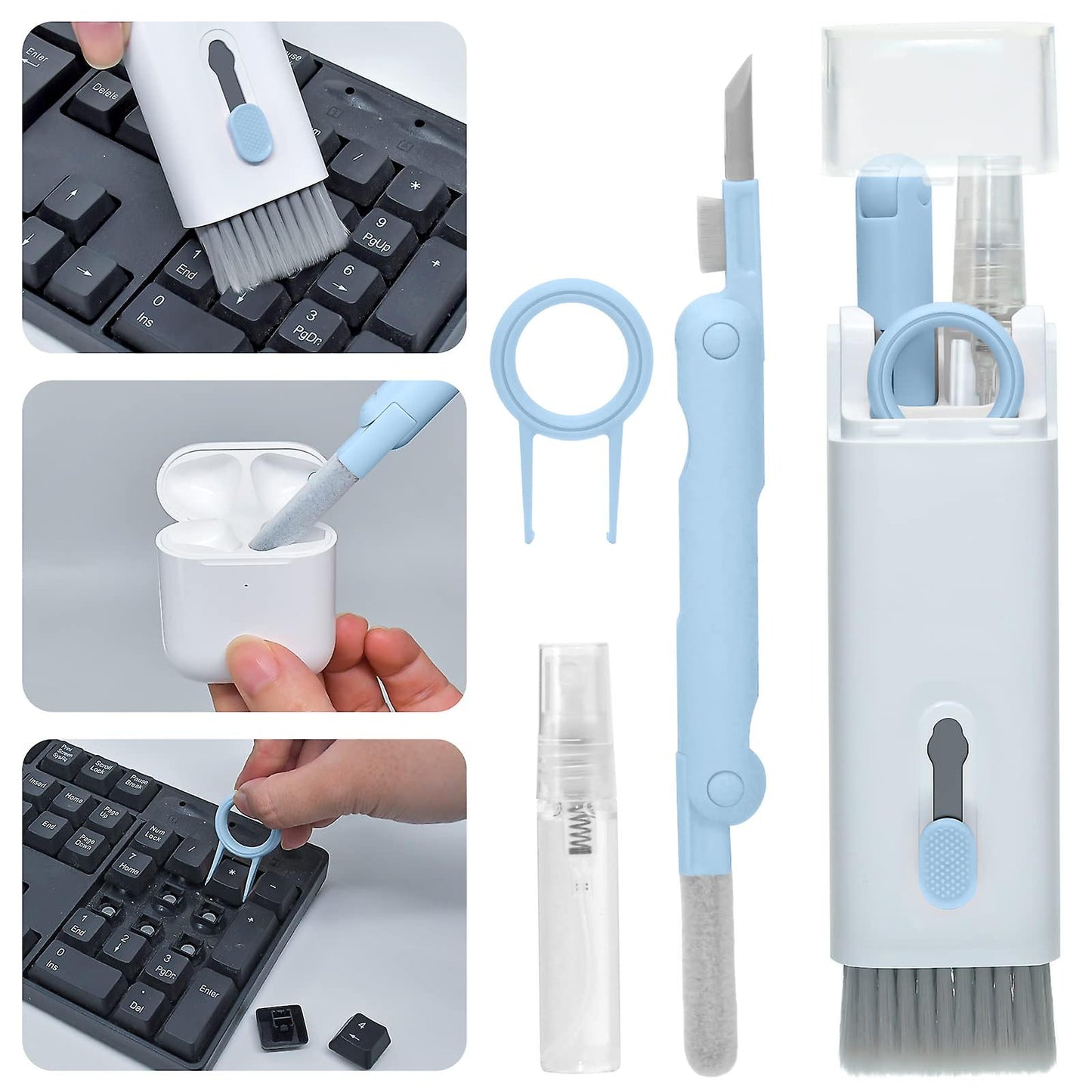 7-in-1 Multi-Function Keyboard Cleaning Kit – Laptop, Earbuds & Electronics Cleaning Brush Set