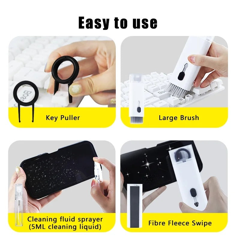 7-in-1 Multi-Function Keyboard Cleaning Kit – Laptop, Earbuds & Electronics Cleaning Brush Set