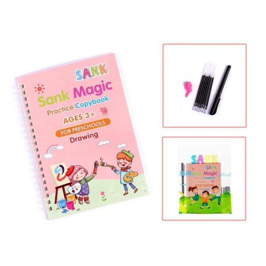 Sank Magic Practice Copybook for Kids with Magic Pen & Refillable Ink