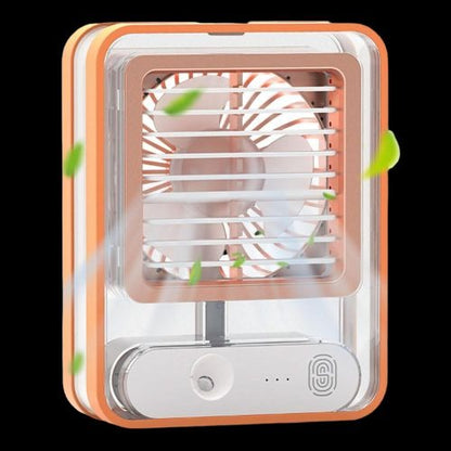 Portable Mini Air Cooler Fan with 7-Color LED Light – USB Evaporative Air Conditioner