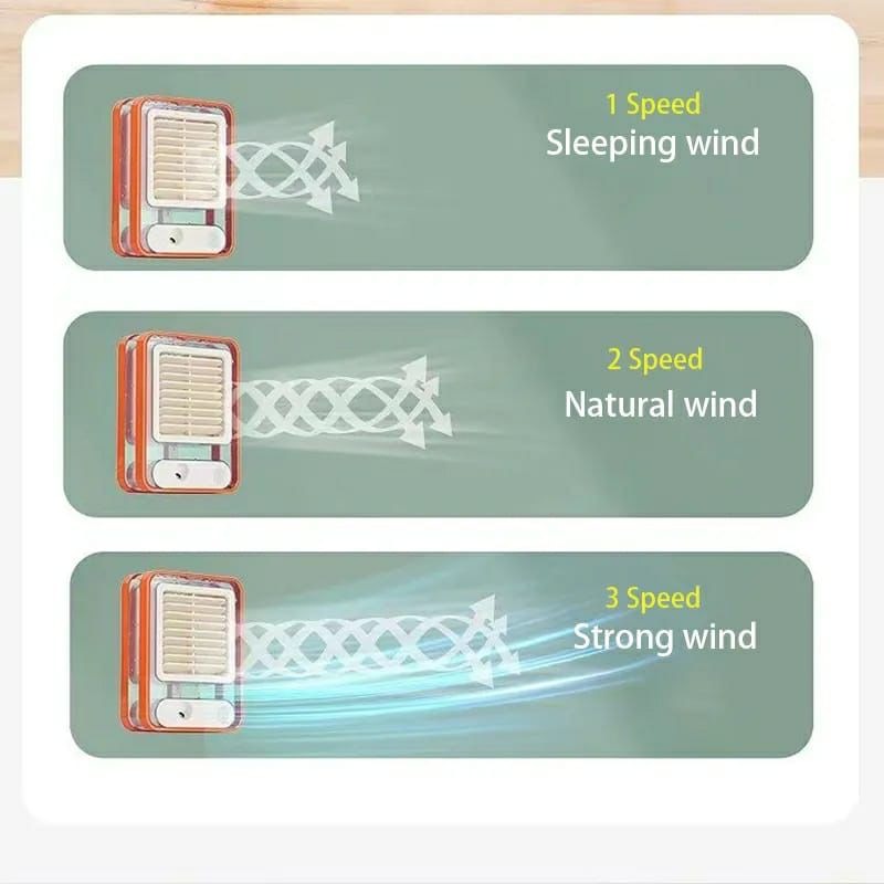 Portable Mini Air Cooler Fan with 7-Color LED Light – USB Evaporative Air Conditioner