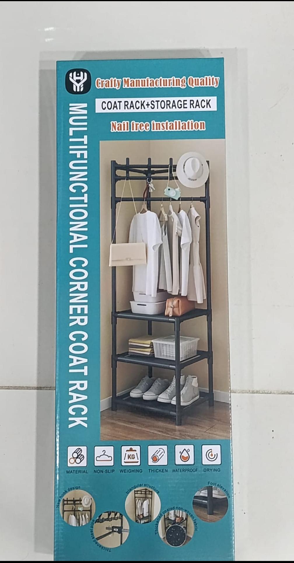 Heavy Duty Clothes Rack with Storage Shelves – Multi-Functional Garment Organizer