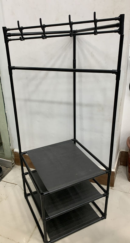Heavy Duty Clothes Rack with Storage Shelves – Multi-Functional Garment Organizer