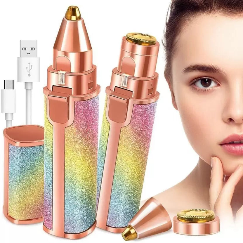 USB Rechargeable Electric Eyebrow & Facial Hair Trimmer for Women
