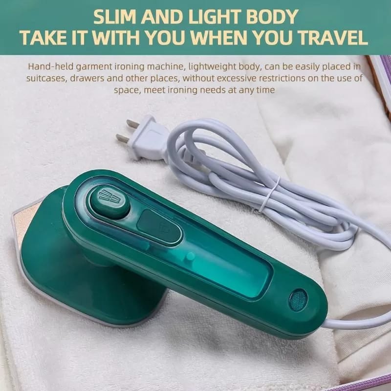 Portable Handheld Steam Iron with Water Spray – Dry & Wet Travel Garment Iron