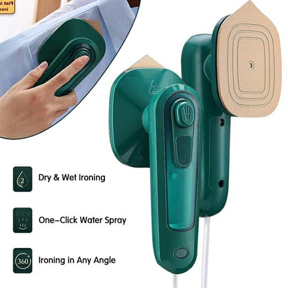 Portable Handheld Steam Iron with Water Spray – Dry & Wet Travel Garment Iron