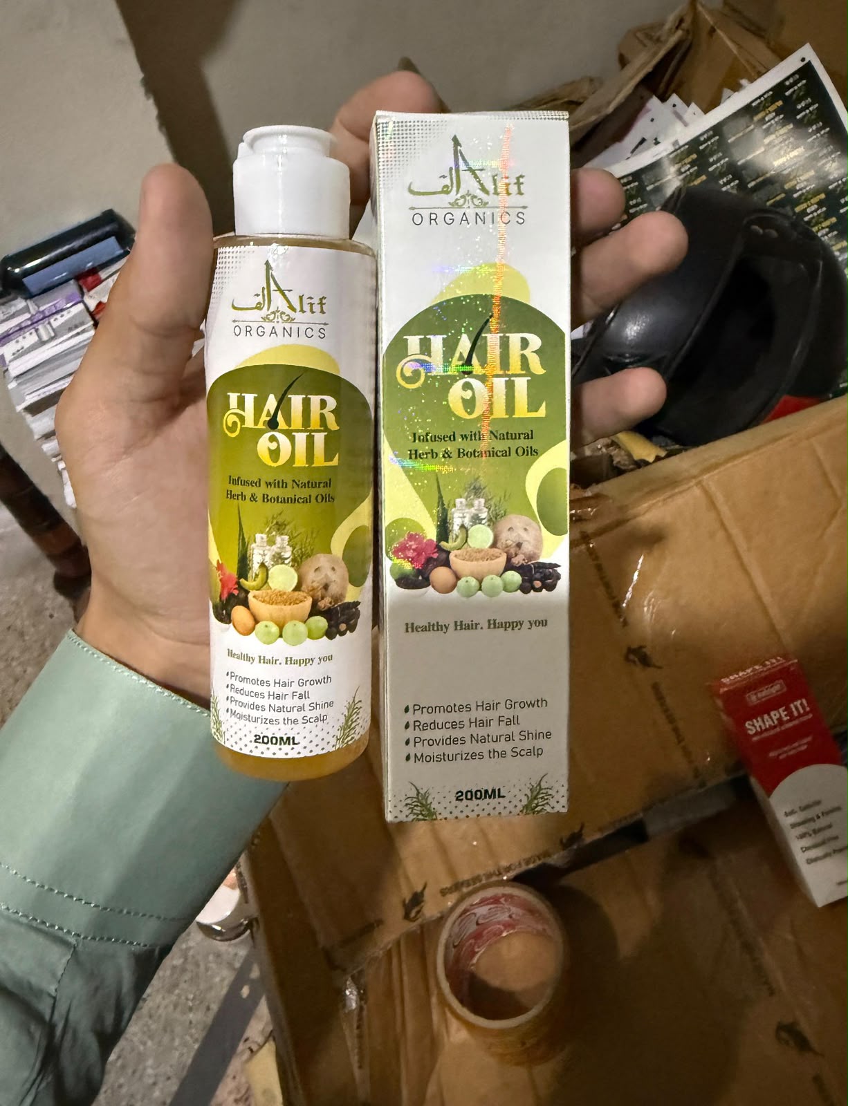 Alif Organics Herbal Hair Oil – Natural Hair Growth & Anti Hair Fall Oil (100ml)
