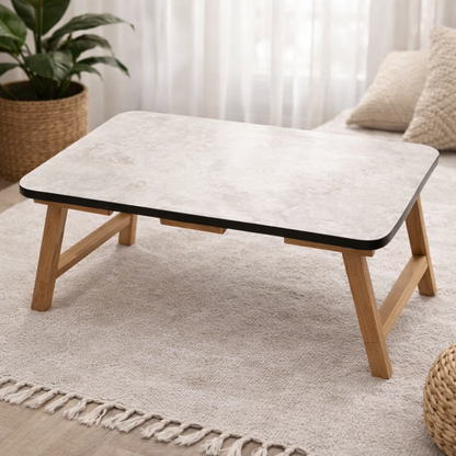 Portable Wooden Foldable Table – Multi-Purpose Laptop & Bed Study Table