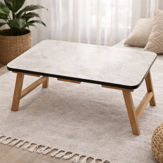 Portable Wooden Foldable Table – Multi-Purpose Laptop & Bed Study Table